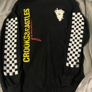 Crooks and castles, black, long sleeve, size medium